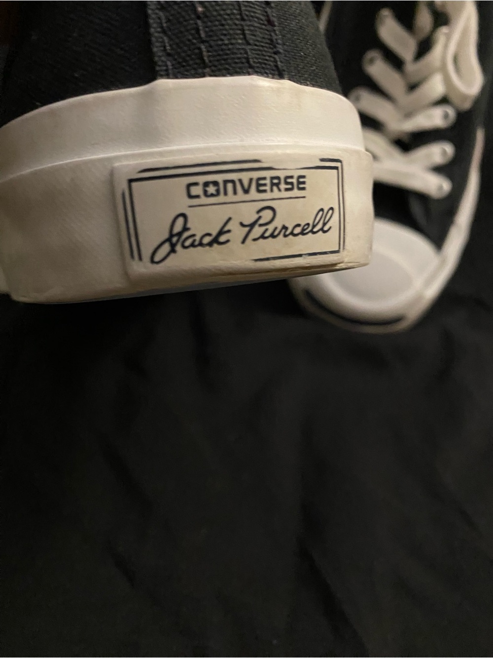 Converse Jack Purcell Low Top Black Canvas Sneaker – Women's Size 7.5 (2014)